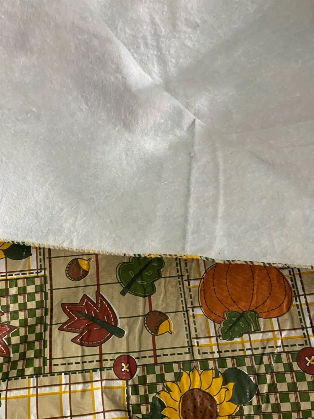 Autumn Pumpkin & Sunflower Vinyl Flannel Backed Tablecloth Orange, Yellow, Green